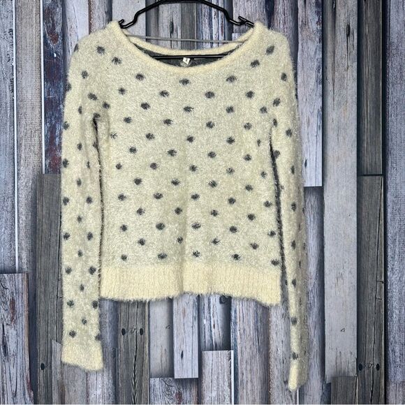 |EUC| MOTH Anthropologie Wool Blend Polka Dot Crewneck Sweater - Picture 1 of 7